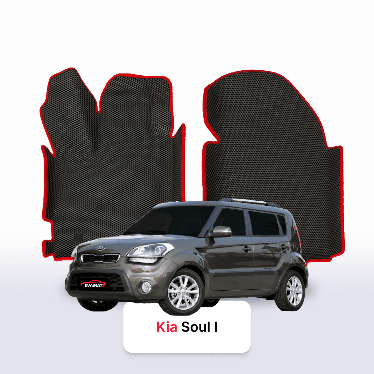 Fußmatten EVAMATS für Kia Soul I Gen 2008-2014 Jahr FLIEßHECK 5-Türer