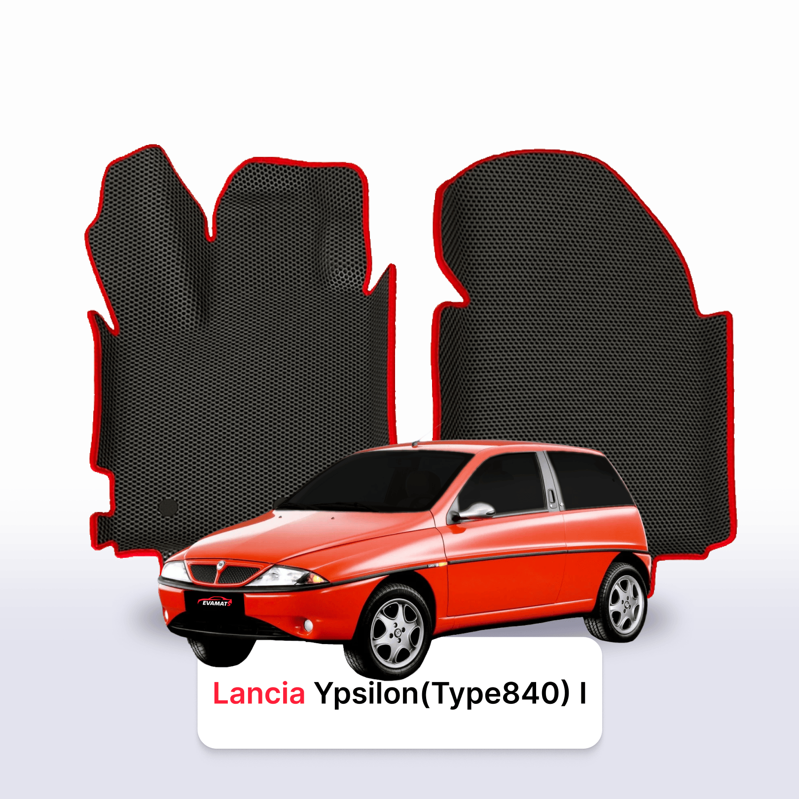 Fußmatten EVAMATS für Lancia Ypsilon(Type840) 1 gen 1995-2003 SCHÄGHECK  3 türer
