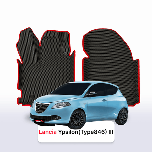 Fußmatten EVAMATS für Lancia Ypsilon (Typ 846) 3. Generation 2011-2023 Jahr FLIEßHECK 3-Türer