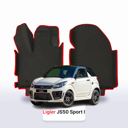 Fußmatten EVAMATS für Ligier JS50 Sport 1 gen 2017-2024 jahr SCHÄGHECK 3 türer