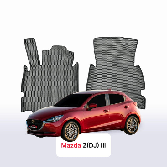 Fußmatten EVAMATS für Mazda 2(DJ) 3. Generation 2014-2023 Jahr FLIEßHECK 5-Türer