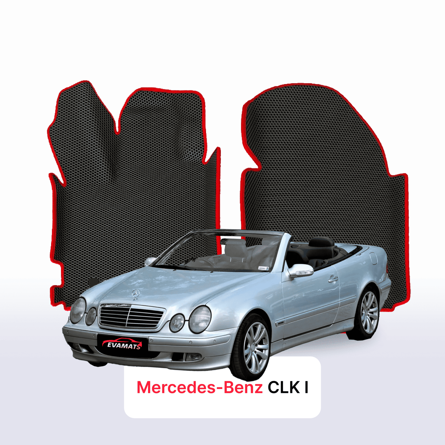 Fußmatten EVAMATS für Mercedes-Benz CLK 1. Generation (C208) 1997 – 2002 Jahr CABRIO