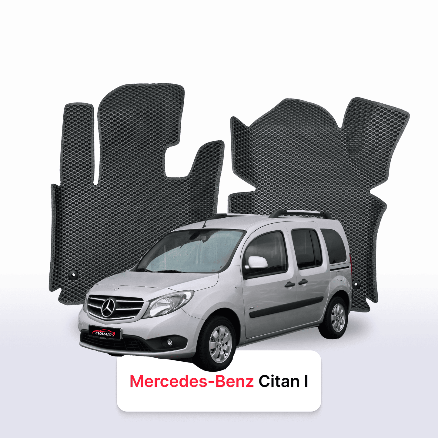 Fußmatten EVAMATS für Mercedes-Benz Citan 1. Generation (W415) 2012 – 2021 Jahr KOMBIVAN