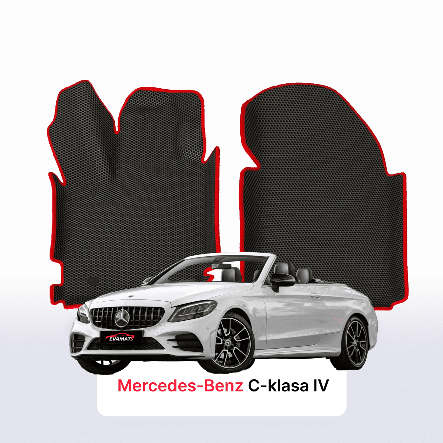 Fußmatten EVAMATS für Mercedes-Benz C-Klasse 2. Generation (A205) 2015 – 2023 Jahr CABRIO