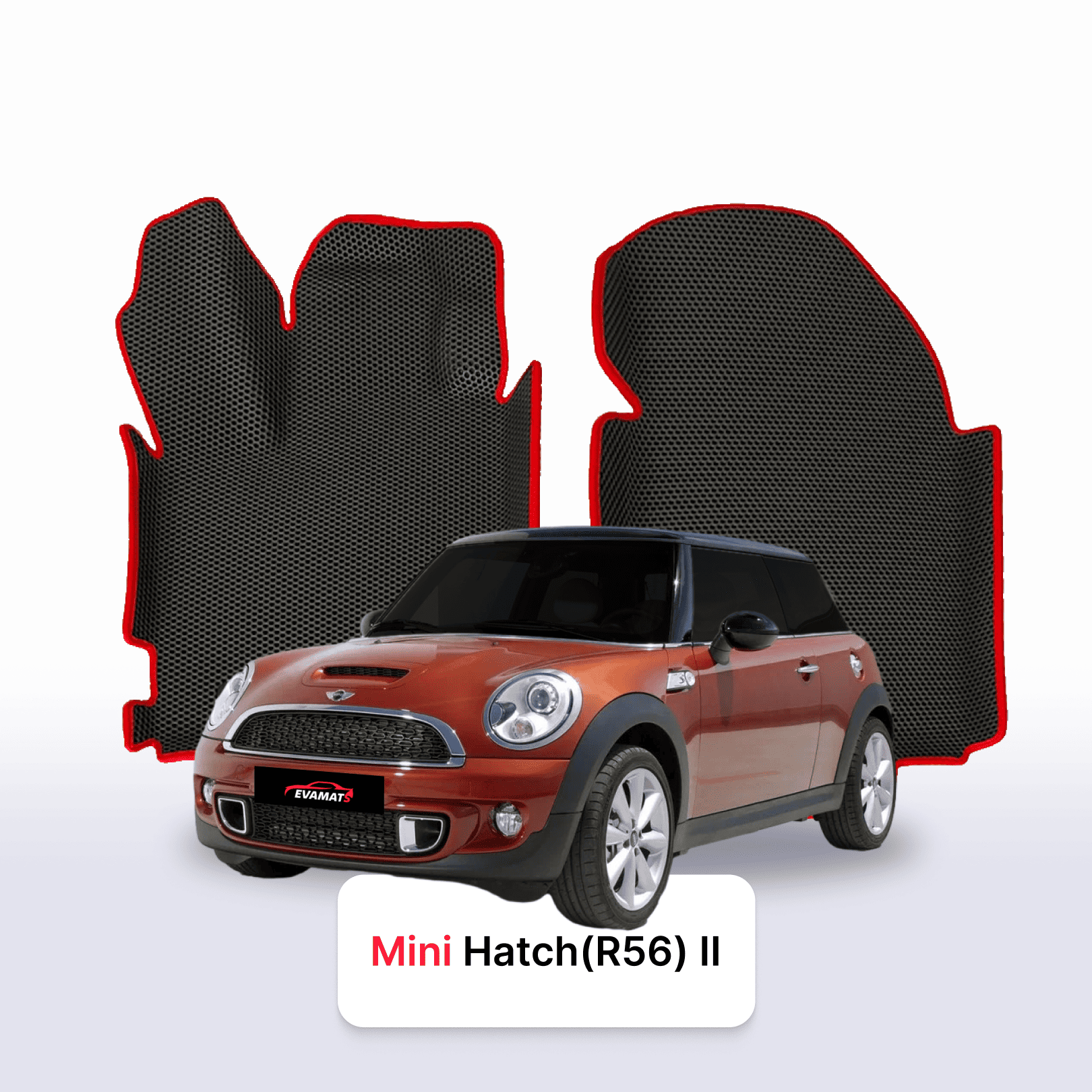 Fußmatten EVAMATS für Mini Hatch(R56) 2 gen 2006-2013 jahr Cooper S SCHÄGHECK 3 türer