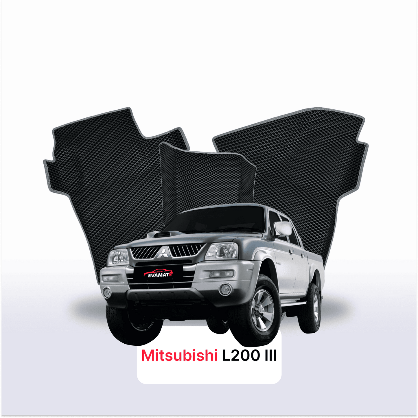 Fußmatten EVAMATS für Mitsubishi L200 3 gen 1996-2006 jahr PICK-UP  doppelkabine