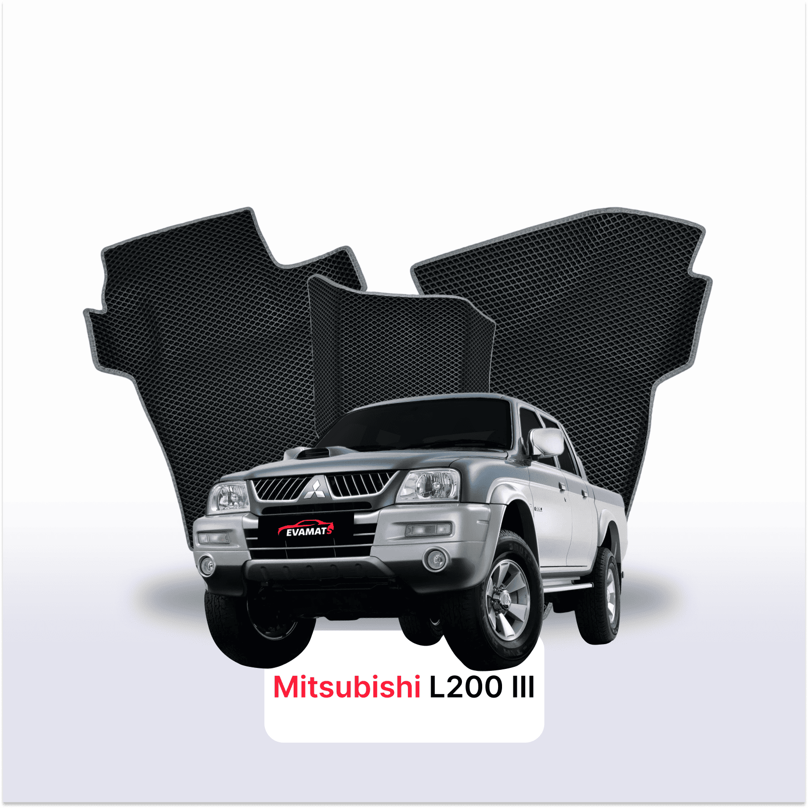 Fußmatten EVAMATS für Mitsubishi L200 3 gen 1996-2006 jahr PICK-UP  doppelkabine