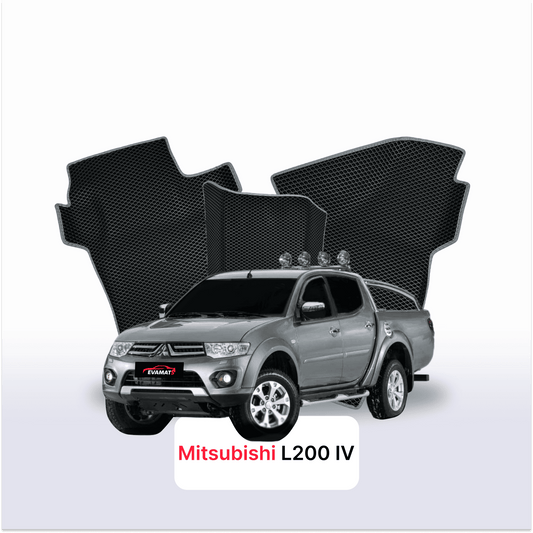 Fußmatten EVAMATS für Mitsubishi L200 4. Generation 2006-2015 Jahr PICK-UP Doppelkabine