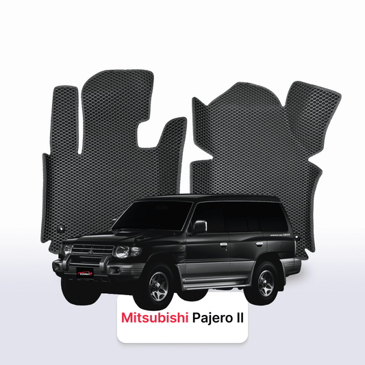 Fußmatten EVAMATS für Mitsubishi Pajero 2 Gen 1991–2004, SUV, 7-Sitzer