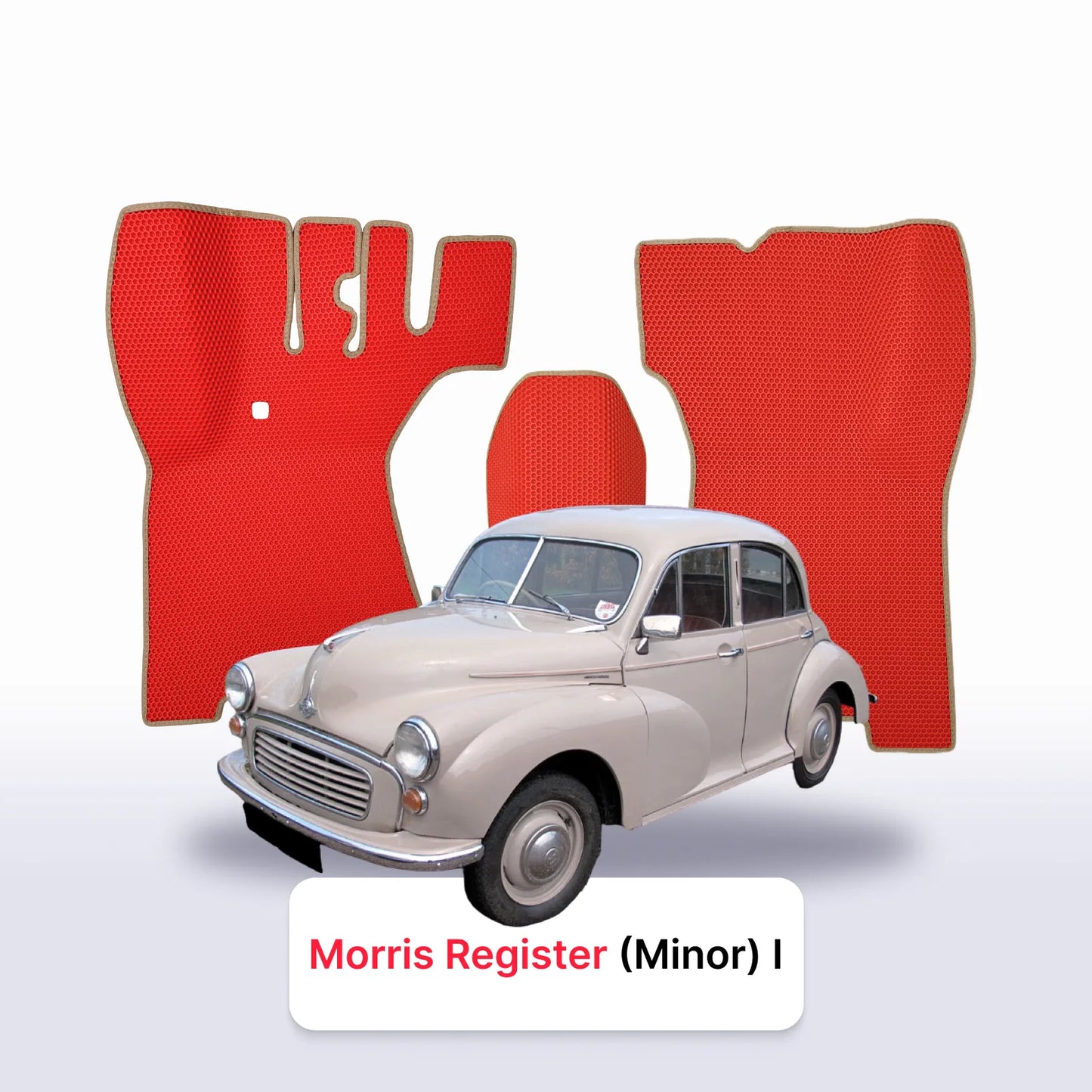 Fußmatten EVAMATS für Morris Register Minor 1 Gen 1948-1971 Jahr FLIEßHECK 5-Türer