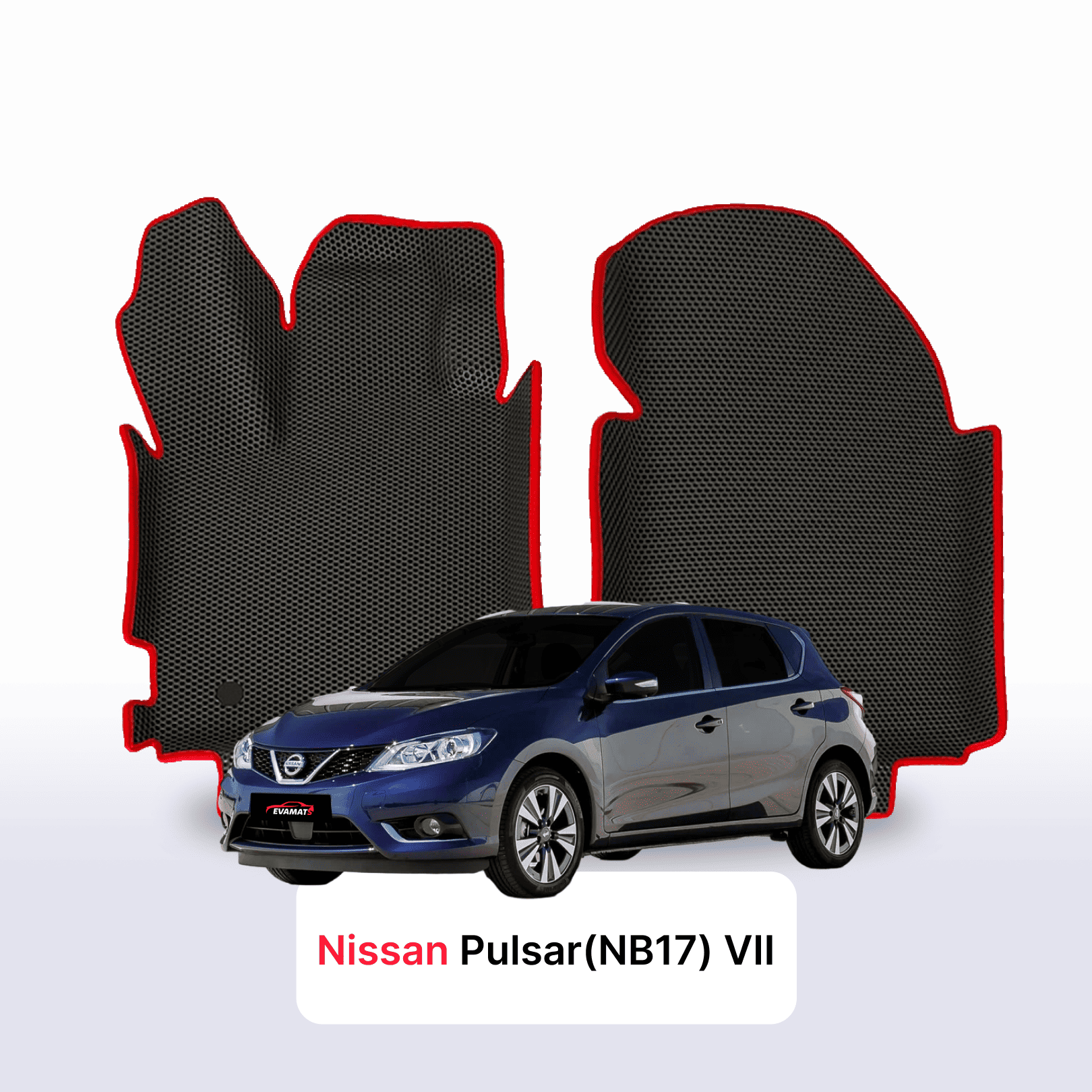 Fußmatten EVAMATS für Nissan Pulsar(NB17) VII gen 2014-2018 jahr SCHÄGHECK 5 türer