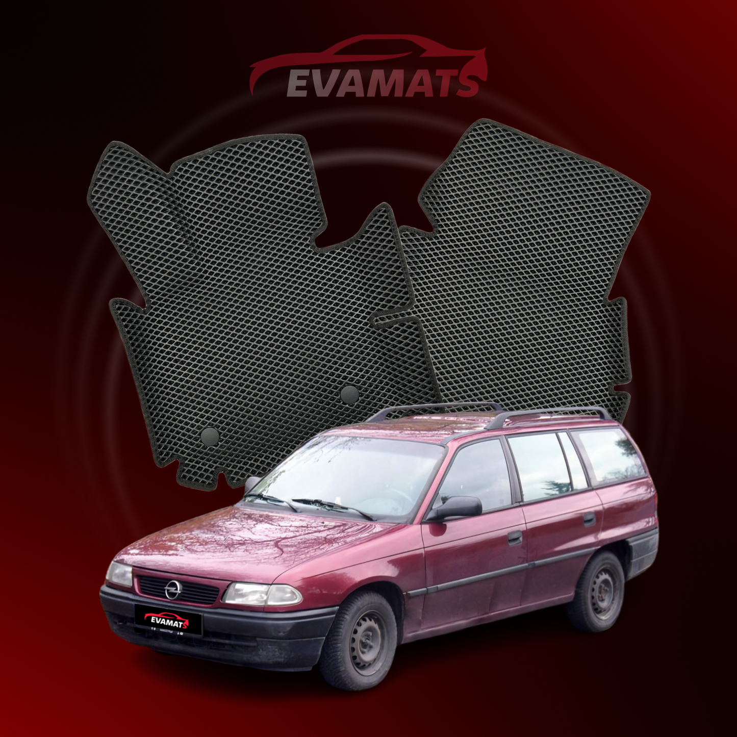 Fußmatten EVAMATS für Opel Astra G 2 Gen 1998-2009 Jahr COUPE