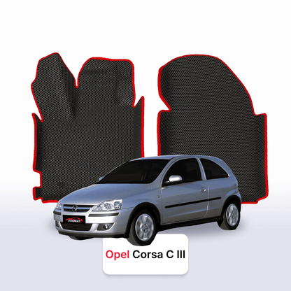 Fußmatten EVAMATS für Opel Corsa C 3 gen 2000-2006 jahr SCHÄGHECK 3 türer