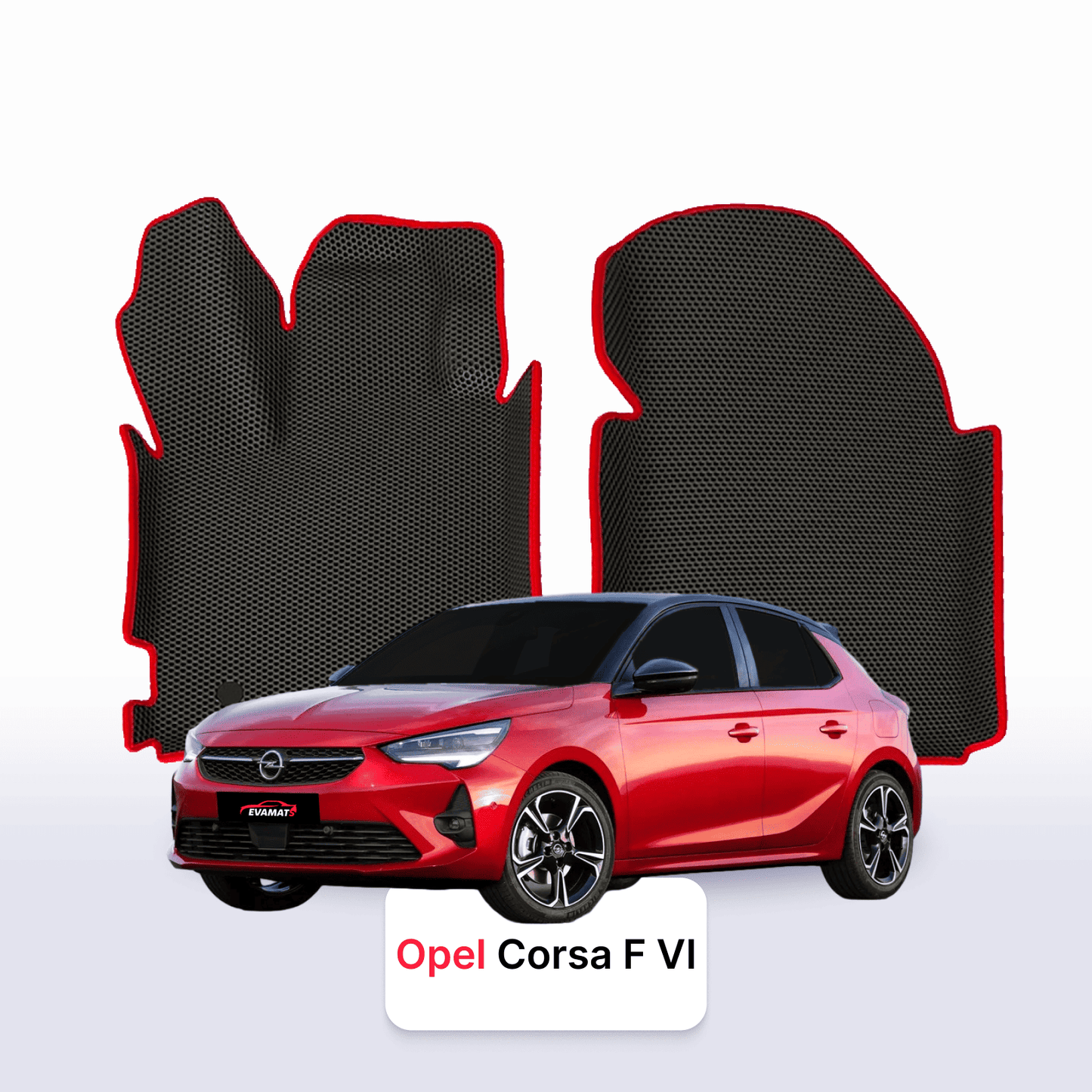 Fußmatten EVAMATS für Opel Corsa F 6 gen 2019-2028 jahr SCHÄGHECK 5 türer