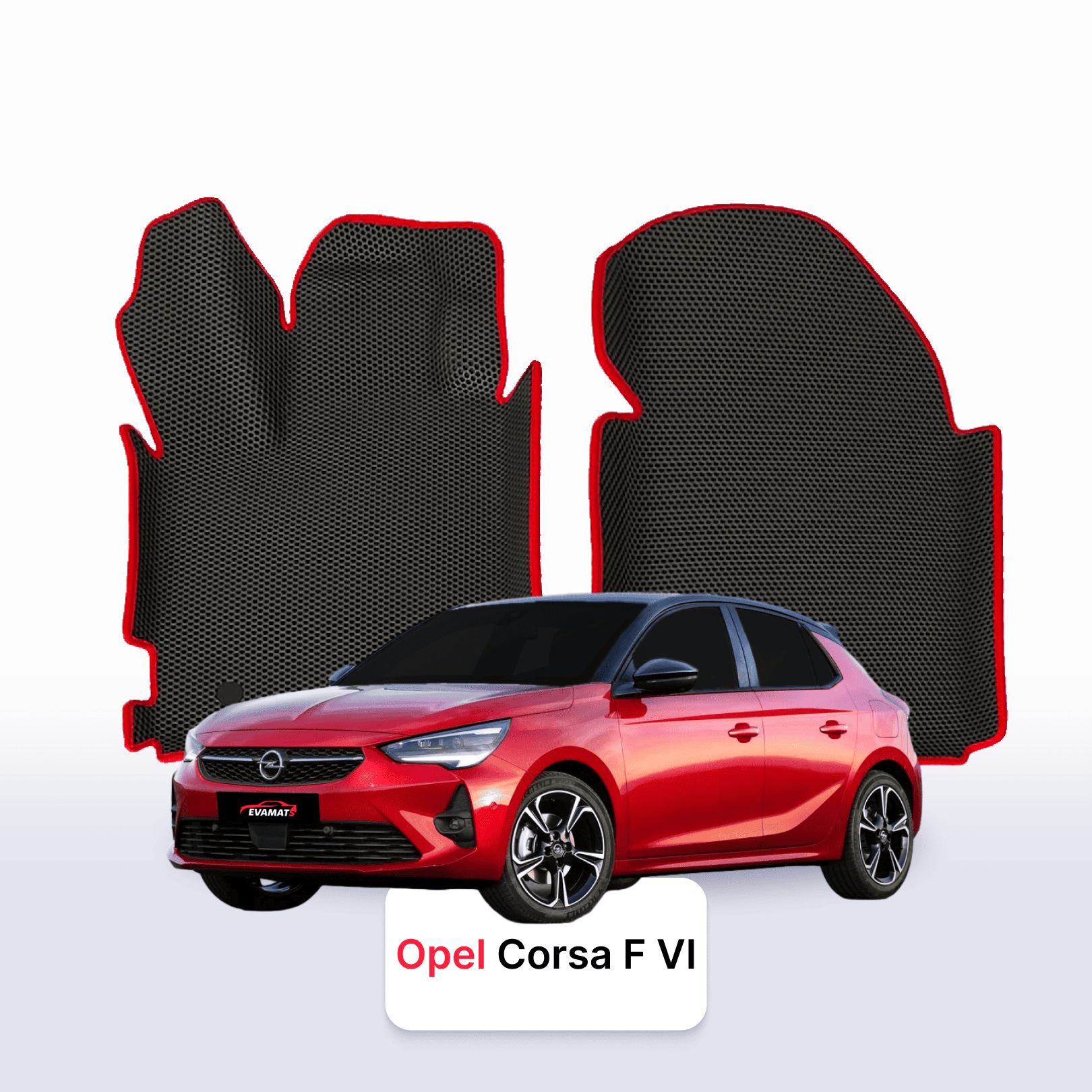 Fußmatten EVAMATS für Opel Corsa F 6 gen 2019-2028 jahr SCHÄGHECK 5 türer