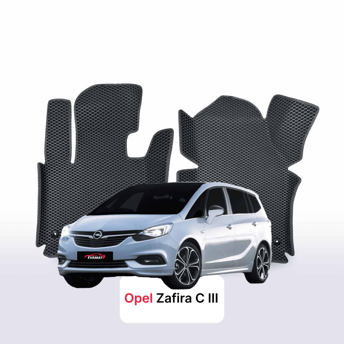 Fußmatten EVAMATS für Opel Zafira C 3 gen 2011-2019 jahr MINIVAN