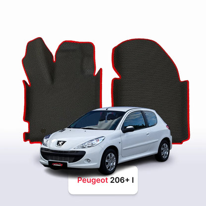 Fußmatten EVAMATS für Peugeot 206+ 1 gen 2009-2012 jahr SCHÄGHECK 5 türer