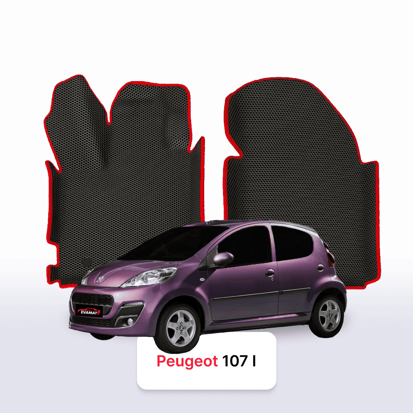 Fußmatten EVAMATS für Peugeot 107(MT) 1 gen 2005-2014 jahr SCHÄGHECK 5 türer