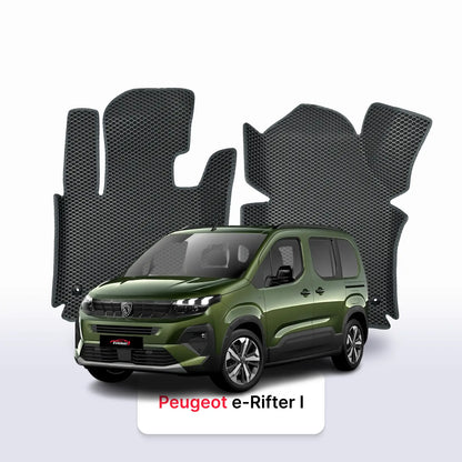 Fußmatten EVAMATS für Peugeot e-Rifter 1 gen 2018-2026 jahr MINIVAN