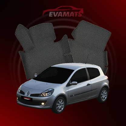 Fußmatten EVAMATS für Renault Clio 3 Gen 2005-2014 Jahr FLIEßHECK 3-Türer