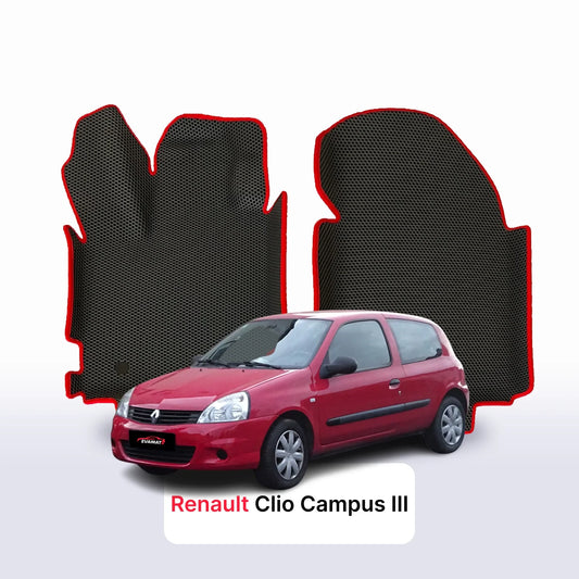 Car mats EVAMATS for Renault Clio Campus 3 gen 2005-2012 year HATCHBACK 3 door