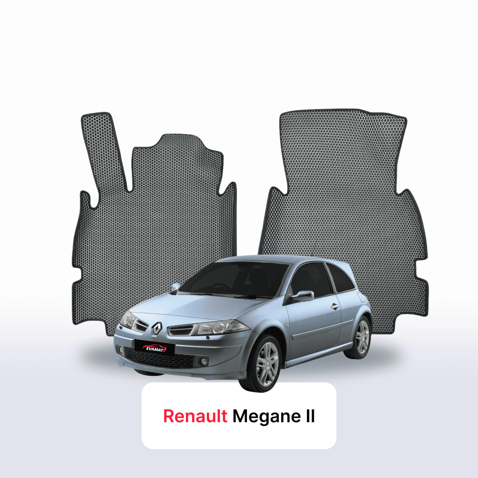 Fußmatten EVAMATS für Renault Megane 2 gen 2002-2009 jahr SCHÄGHECK 3 türer