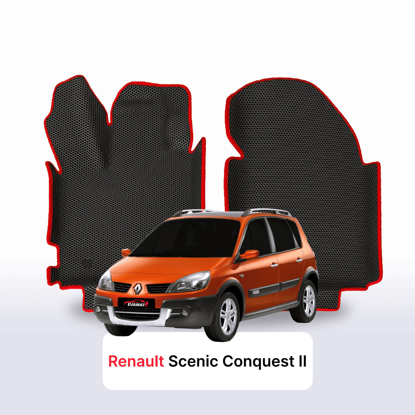 Fußmatten EVAMATS für Renault Scenic Conquest 2 Gen 2006-2009 Jahr MINIVAN