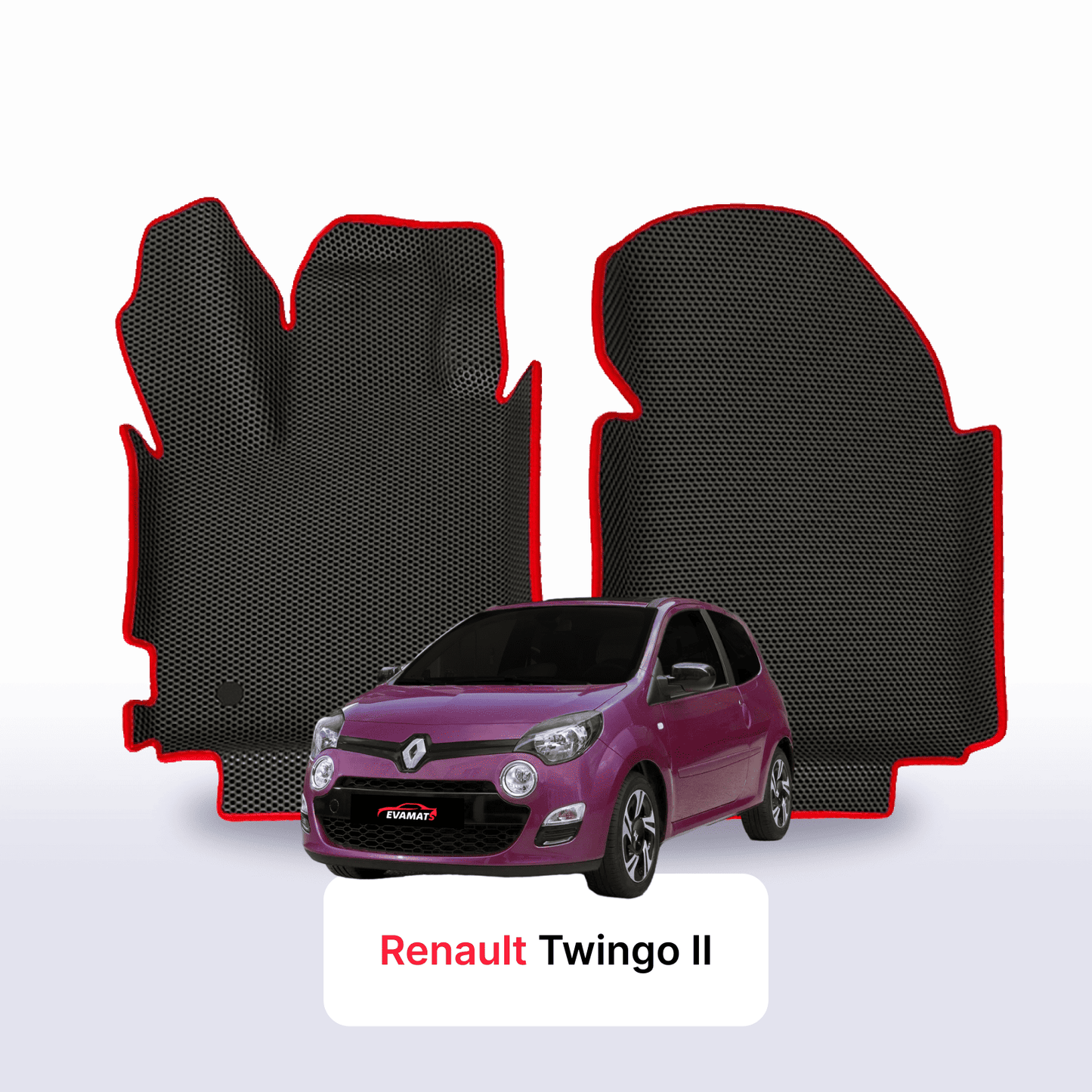 Fußmatten EVAMATS für Renault Twingo 2 Gen 2007-2014 Jahr FLIEßHECK 3-Türer