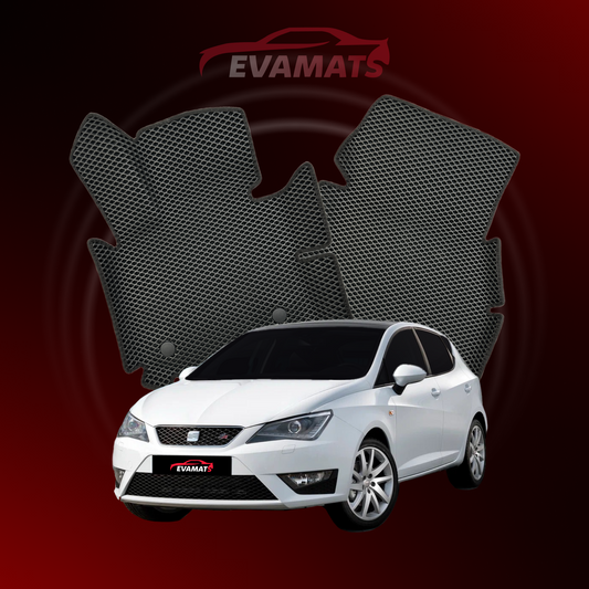 Fußmatten EVAMATS für SEAT Ibiza 4. Generation 2008-2017, FLIEßHECK 5-Türer