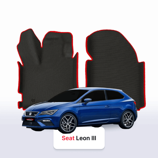 Fußmatten EVAMATS für SEAT Leon 3 gen 2012-2020 jahr SCHÄGHECK 3 türer