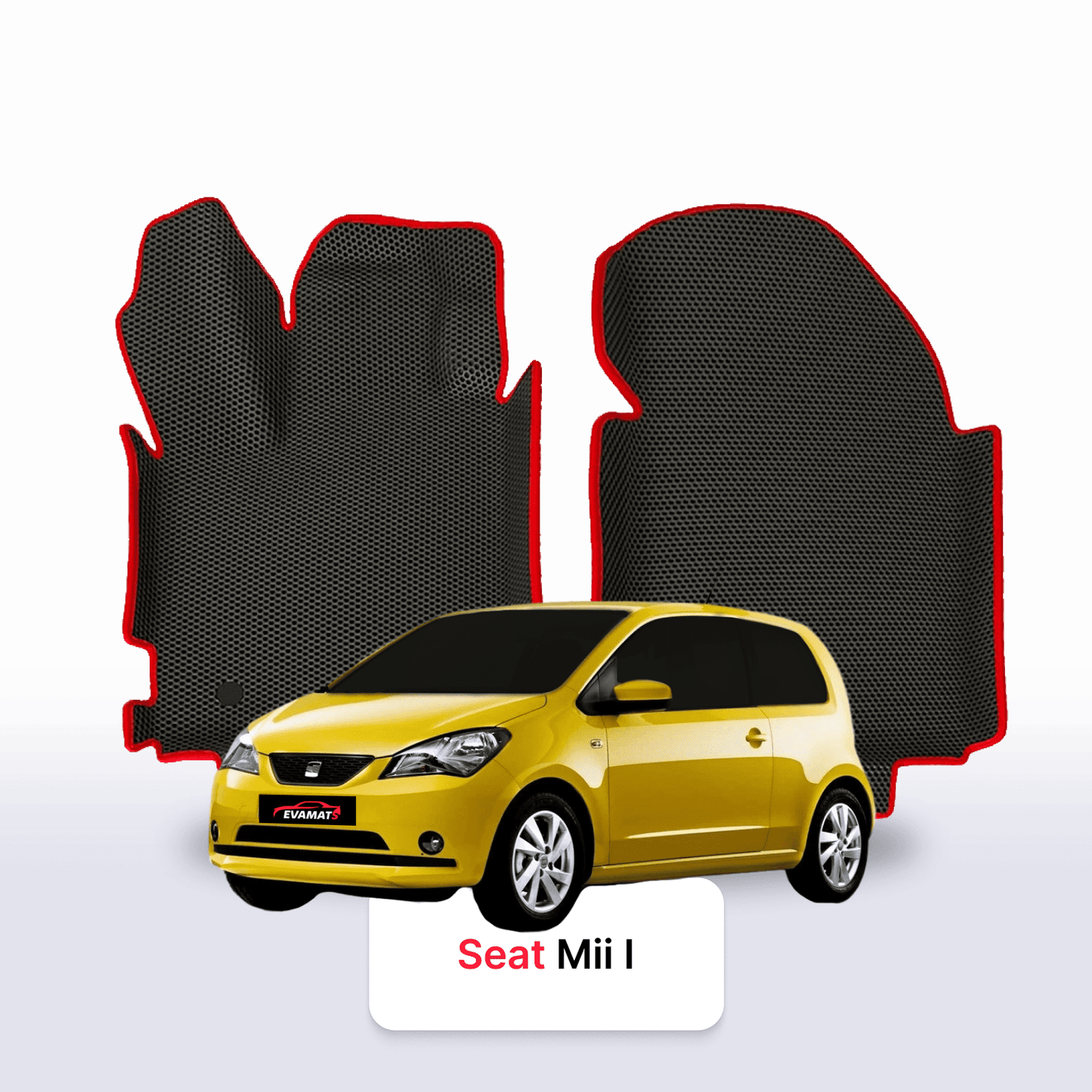 Fußmatten EVAMATS für SEAT Mii 1 gen 2011-2019 jahr SCHÄGHECK 3 türer