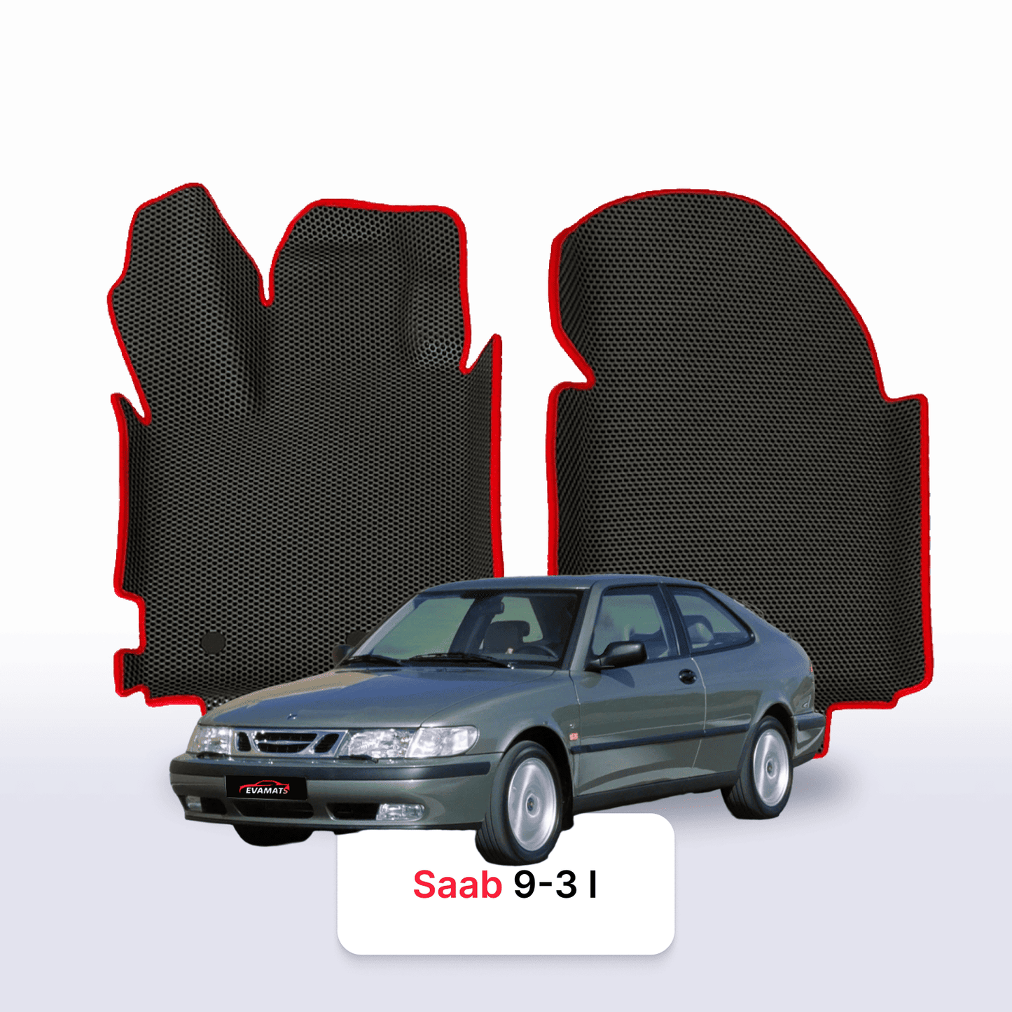 Fußmatten EVAMATS für Saab 9-3 1 gen 1998-2003 jahr SCHÄGHECK 3 türer