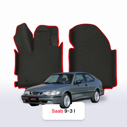 Fußmatten EVAMATS für Saab 9-3 1 gen 1998-2003 jahr SCHÄGHECK 3 türer