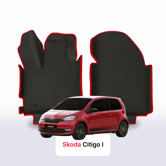 Fußmatten EVAMATS für Skoda Citigo 1 gen 2011-2020 SCHÄGHECK 3 türer