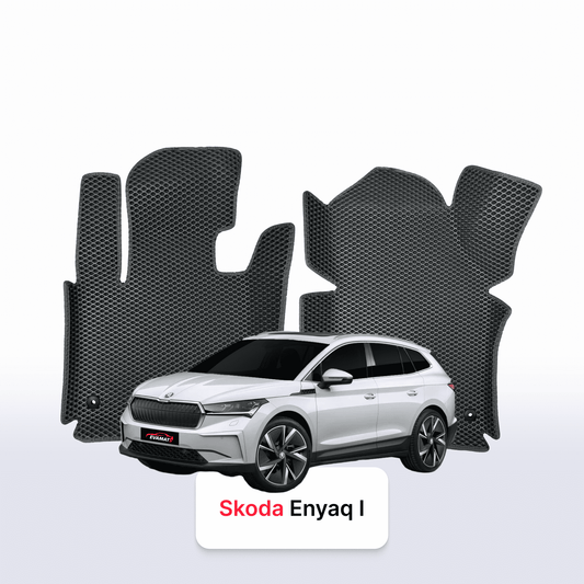 Fußmatten EVAMATS für Skoda Enyaq 1. Generation 2020–2025, SUV, 7-Sitzer