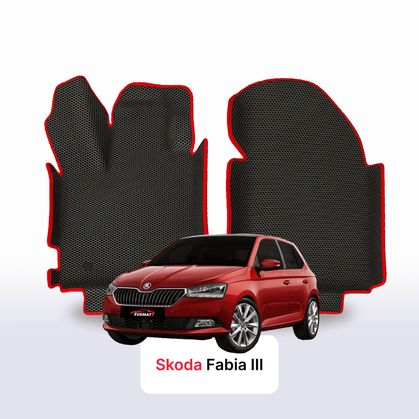 Fußmatten EVAMATS für Skoda Fabia 3. Generation 2014-2022 Jahr FLIEßHECK 5-Türer
