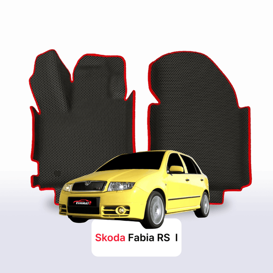 Fußmatten EVAMATS für Skoda Fabia RS 1 gen 2003-2006 jahr SCHÄGHECK 5 türer
