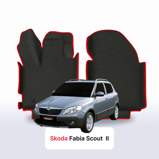 Fußmatten EVAMATS für Skoda Fabia Scout 2 Gen 2010-2014 Jahr FLIEßHECK 5-Türer