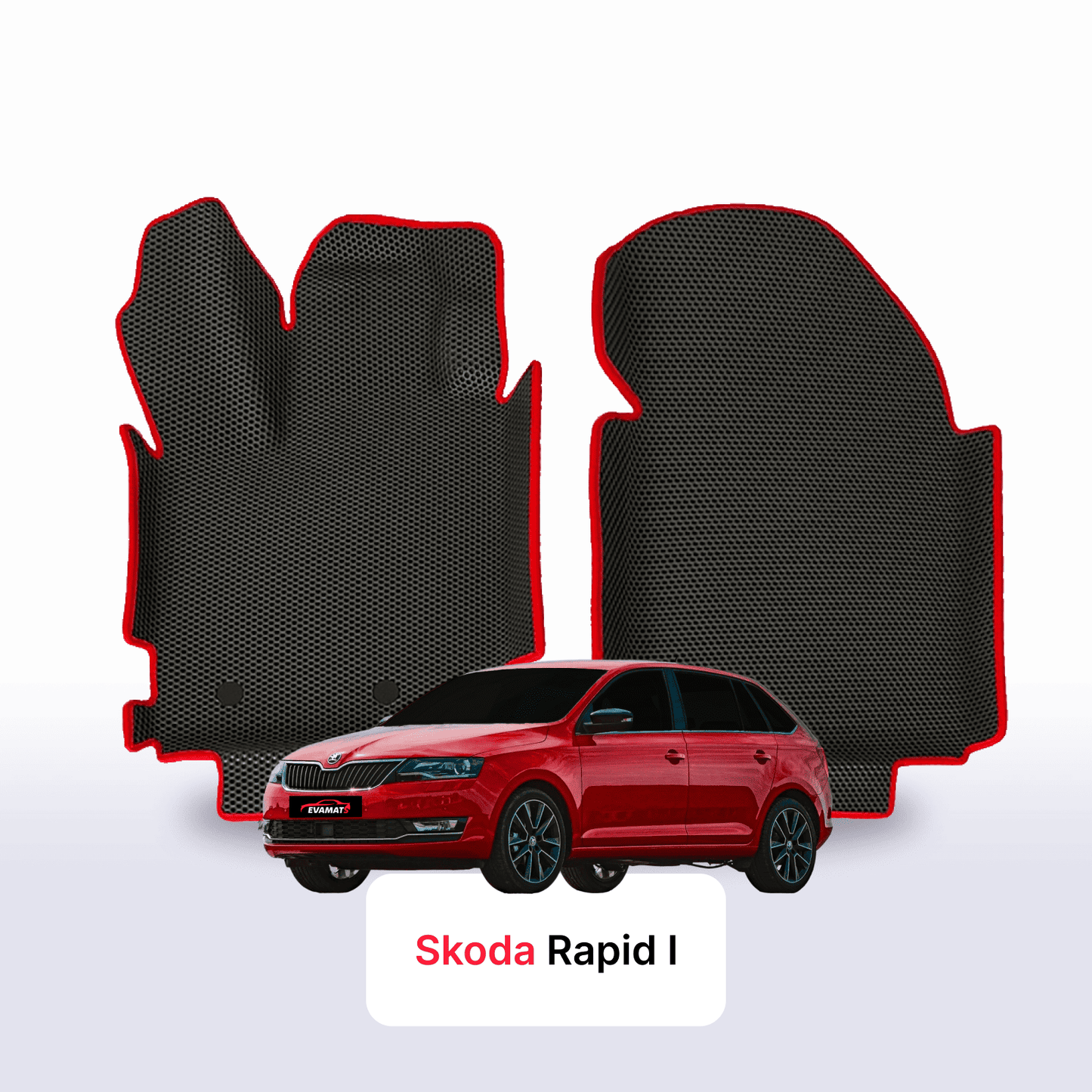 Fußmatten EVAMATS für Skoda Rapid Spaceback 1 gen 2012-2020 jahr SCHÄGHECK 5 DRZWI