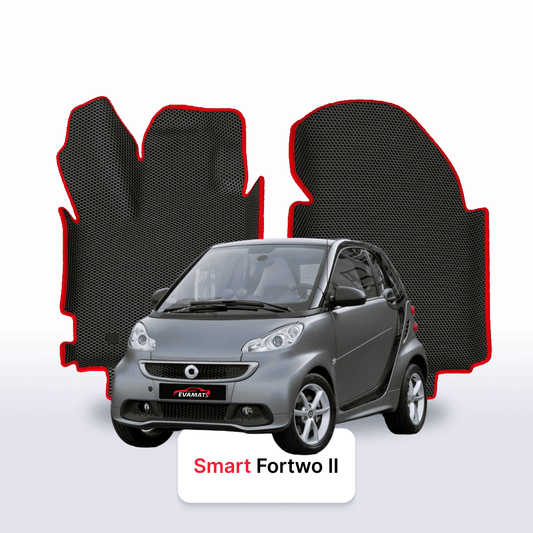 Fußmatten EVAMATS für Smart Fortwo 2 Gen 2007-2015 Jahr FLIEßHECK 3-Türer