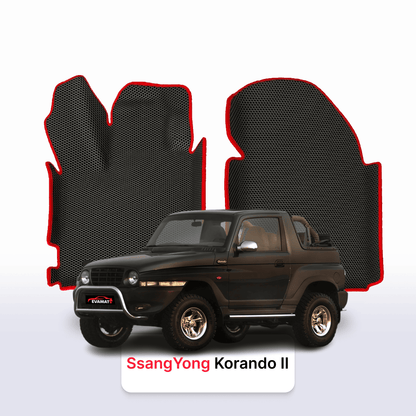 Fußmatten EVAMATS für SsangYong Korando 2 gen 1996-2006 jahr CABRIO SUV 3 türer
