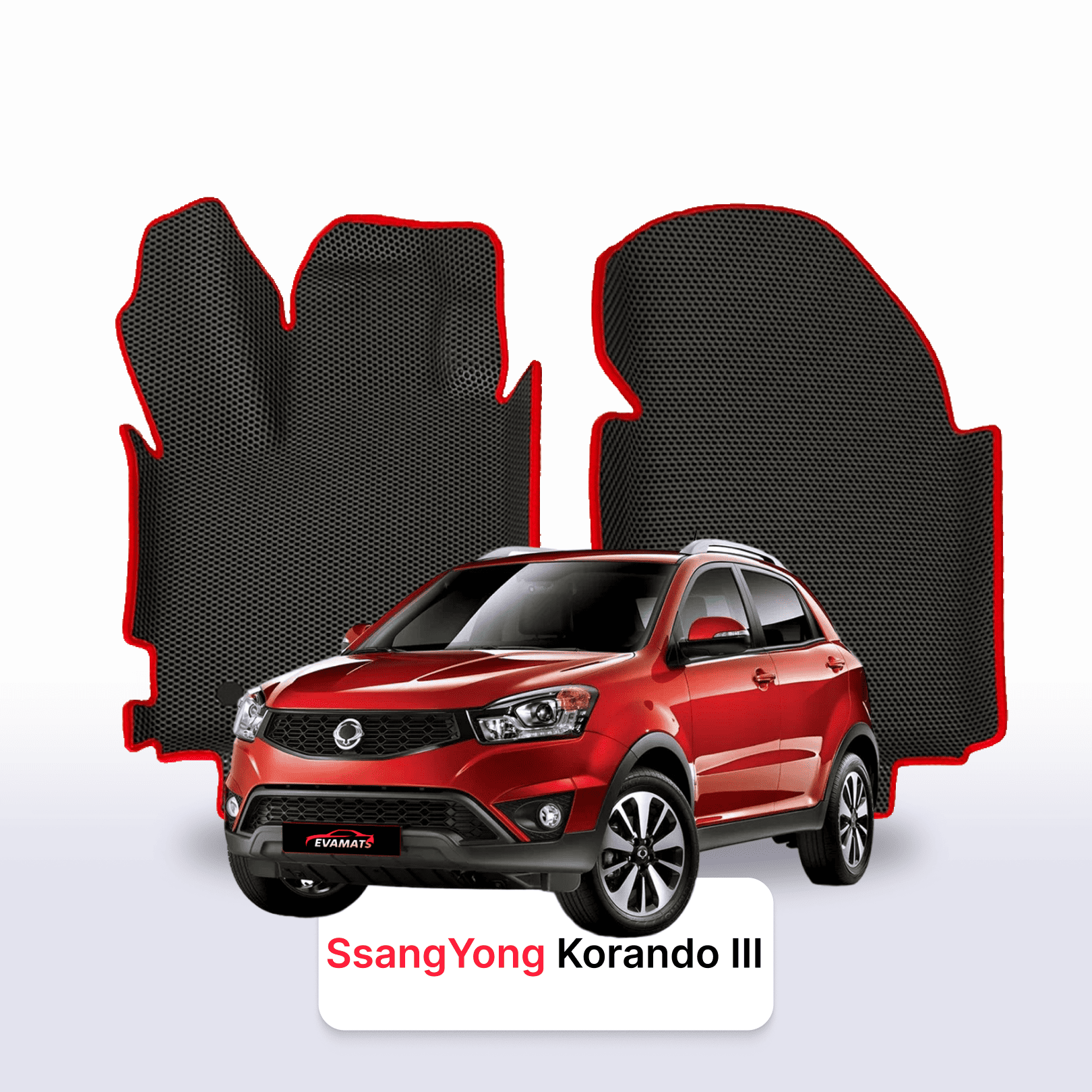 Fußmatten EVAMATS für SsangYong Korando 3 gen 2010-2019 jahr SUV 5 türer