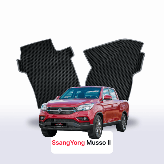 Fußmatten EVAMATS für SsangYong Musso 2 Gen 2018-2025 Jahr PICK-UP Doppelkabine