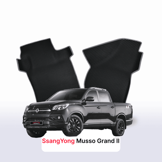 Fußmatten EVAMATS für SsangYong Musso Grand 2 Gen 2018-2021 Jahr PICK-UP Doppelkabine