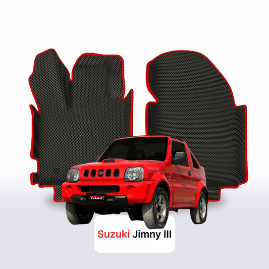 Fußmatten EVAMATS für Suzuki Jimny (JB43) 3. Generation 1998–2012, SUV, 3-türig, offenes Dach
