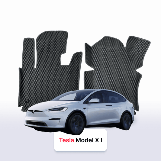 Fußmatten EVAMATS für Tesla Model X 1. Generation 2015-2023 Jahr Elektro-SUV 7-Sitzer