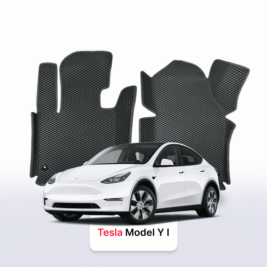 Fußmatten EVAMATS für Tesla Model Y Long Range 1 Gen 2015-2023 Jahr SUV 7-Sitzer