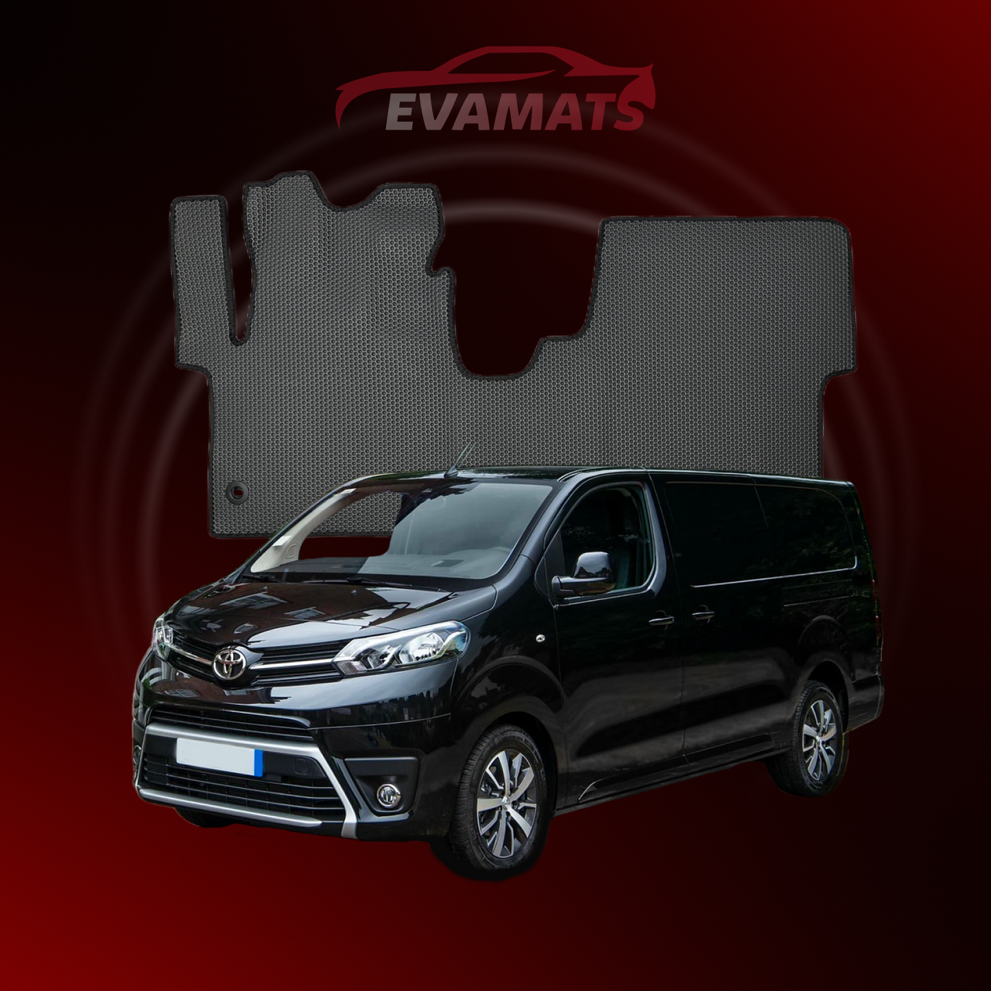 Fußmatten EVAMATS für Toyota ProAce Verso 2016-2023 Jahr MINIVAN LONG VIP 7-Sitzer