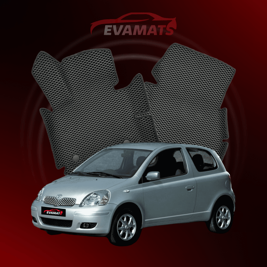 Fußmatten EVAMATS für Toyota Yaris 1. Generation 1999–2005, Schrägheck, 3-türig