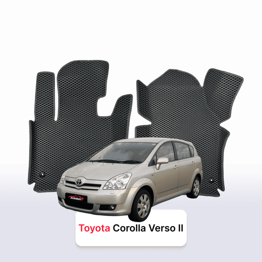 Fußmatten EVAMATS für Toyota Corolla Verso 2. Generation 2004-2009 Jahr MINIVAN 7-Sitzer